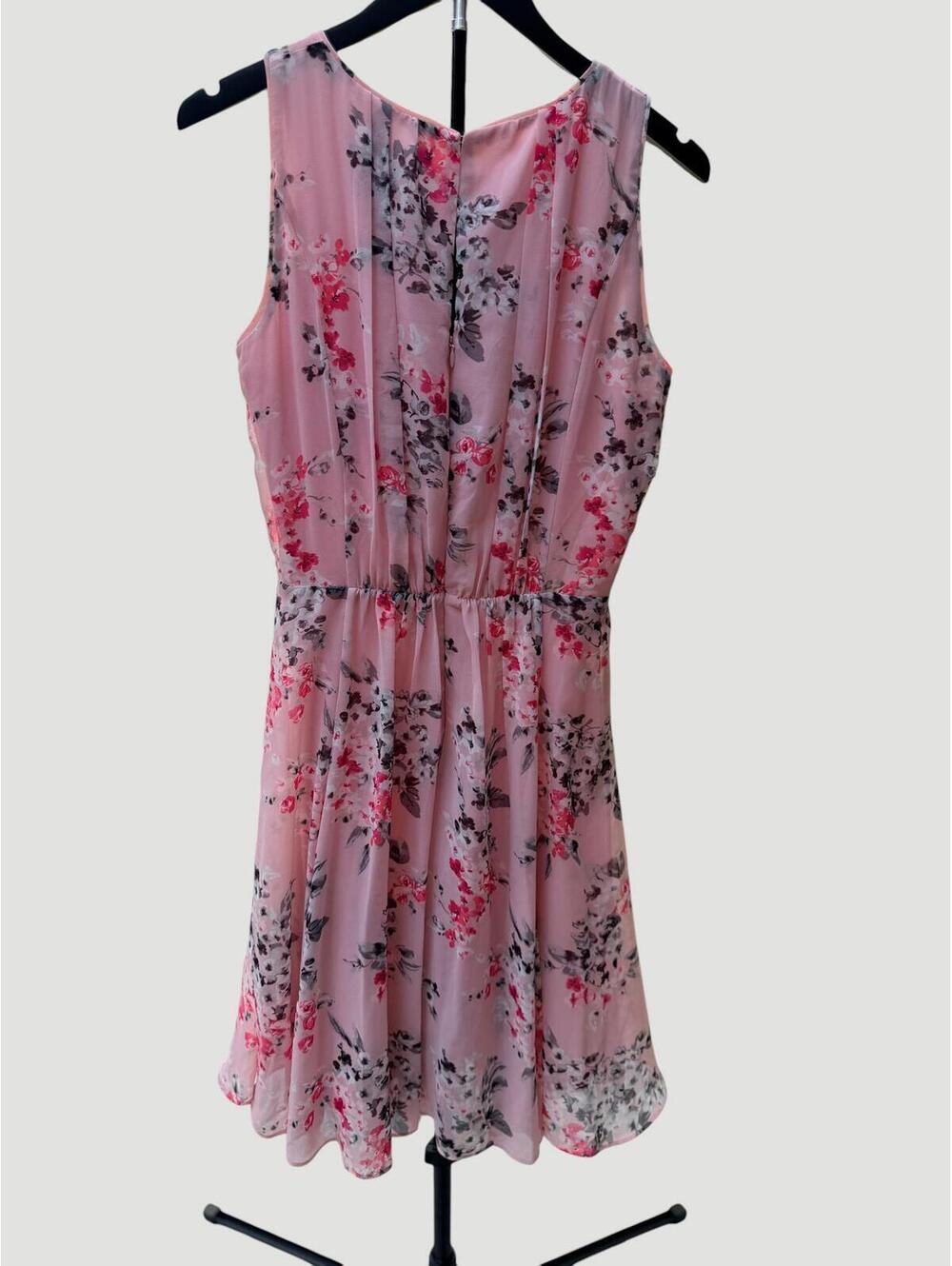 White House Black Market Pink Floral Sleeveless Dress Size 6 - Picture 4 of 9